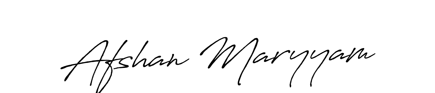Also we have Afshan Maryyam name is the best signature style. Create professional handwritten signature collection using Antro_Vectra_Bolder autograph style. Afshan Maryyam signature style 7 images and pictures png