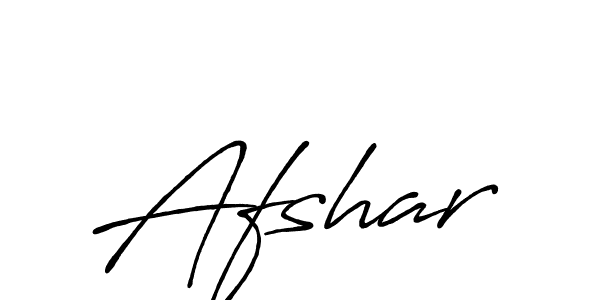 Design your own signature with our free online signature maker. With this signature software, you can create a handwritten (Antro_Vectra_Bolder) signature for name Afshar. Afshar signature style 7 images and pictures png