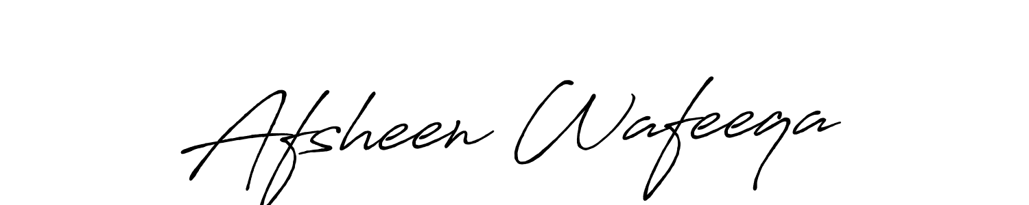 Make a beautiful signature design for name Afsheen Wafeeqa. With this signature (Antro_Vectra_Bolder) style, you can create a handwritten signature for free. Afsheen Wafeeqa signature style 7 images and pictures png