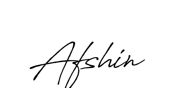 Use a signature maker to create a handwritten signature online. With this signature software, you can design (Antro_Vectra_Bolder) your own signature for name Afshin. Afshin signature style 7 images and pictures png