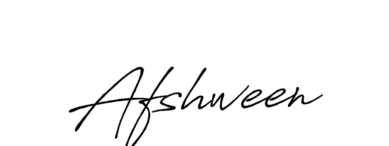 How to make Afshween name signature. Use Antro_Vectra_Bolder style for creating short signs online. This is the latest handwritten sign. Afshween signature style 7 images and pictures png