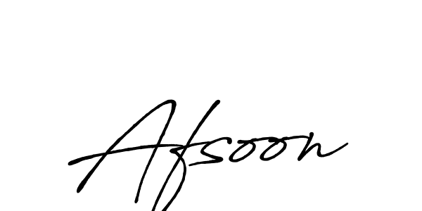 How to make Afsoon name signature. Use Antro_Vectra_Bolder style for creating short signs online. This is the latest handwritten sign. Afsoon signature style 7 images and pictures png