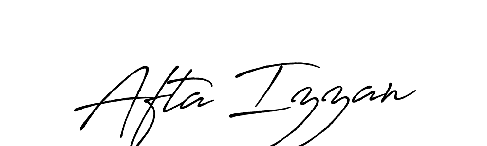 Design your own signature with our free online signature maker. With this signature software, you can create a handwritten (Antro_Vectra_Bolder) signature for name Afta Izzan. Afta Izzan signature style 7 images and pictures png