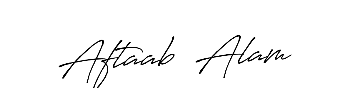 Use a signature maker to create a handwritten signature online. With this signature software, you can design (Antro_Vectra_Bolder) your own signature for name Aftaab  Alam. Aftaab  Alam signature style 7 images and pictures png