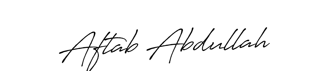 How to make Aftab Abdullah signature? Antro_Vectra_Bolder is a professional autograph style. Create handwritten signature for Aftab Abdullah name. Aftab Abdullah signature style 7 images and pictures png