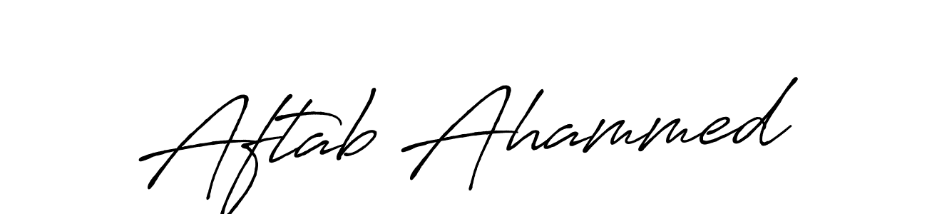 Design your own signature with our free online signature maker. With this signature software, you can create a handwritten (Antro_Vectra_Bolder) signature for name Aftab Ahammed. Aftab Ahammed signature style 7 images and pictures png