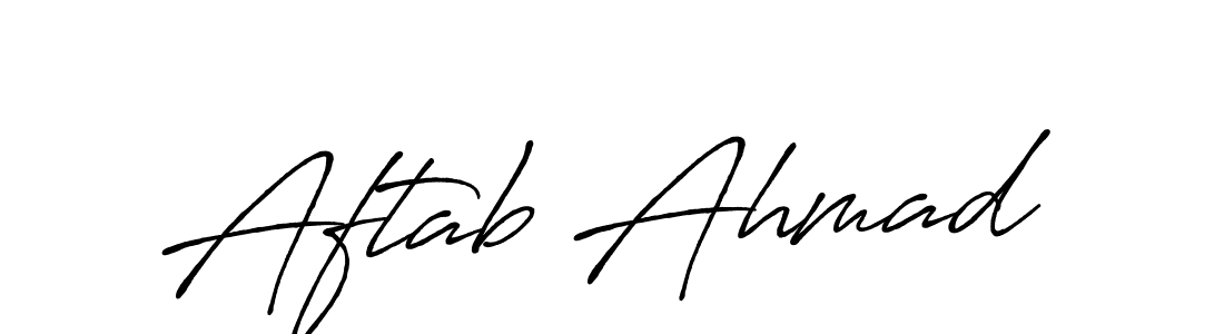 This is the best signature style for the Aftab Ahmad name. Also you like these signature font (Antro_Vectra_Bolder). Mix name signature. Aftab Ahmad signature style 7 images and pictures png