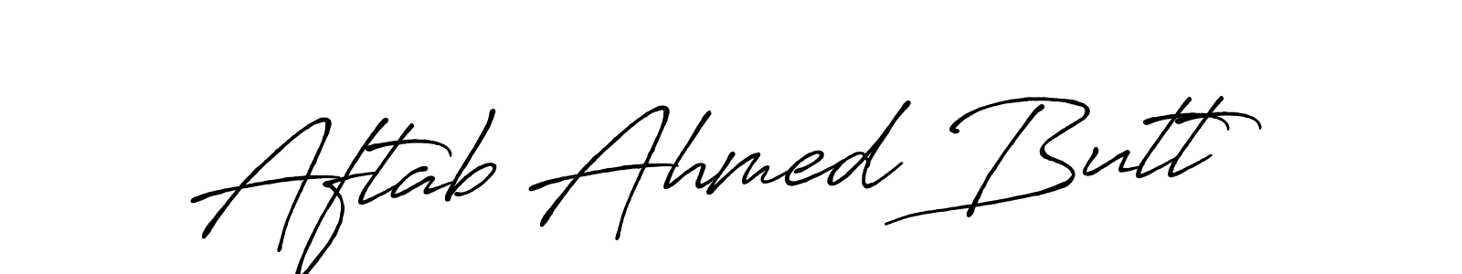 Aftab Ahmed Butt stylish signature style. Best Handwritten Sign (Antro_Vectra_Bolder) for my name. Handwritten Signature Collection Ideas for my name Aftab Ahmed Butt. Aftab Ahmed Butt signature style 7 images and pictures png