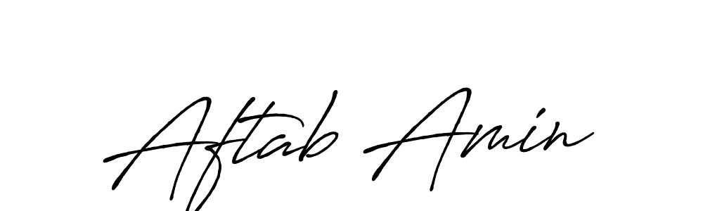 Create a beautiful signature design for name Aftab Amin. With this signature (Antro_Vectra_Bolder) fonts, you can make a handwritten signature for free. Aftab Amin signature style 7 images and pictures png