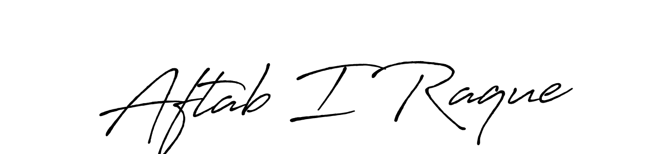 Design your own signature with our free online signature maker. With this signature software, you can create a handwritten (Antro_Vectra_Bolder) signature for name Aftab I Raque. Aftab I Raque signature style 7 images and pictures png
