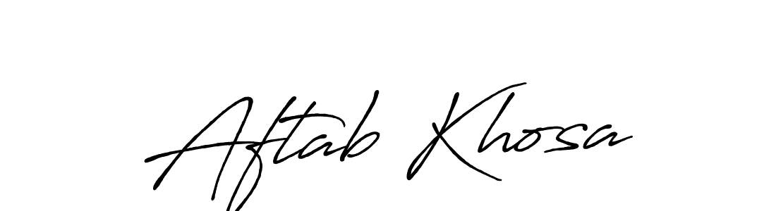 Design your own signature with our free online signature maker. With this signature software, you can create a handwritten (Antro_Vectra_Bolder) signature for name Aftab Khosa. Aftab Khosa signature style 7 images and pictures png