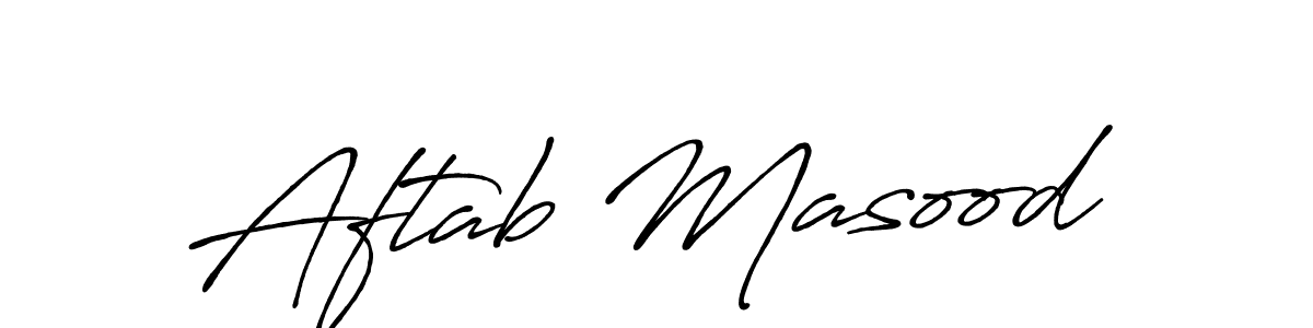 The best way (Antro_Vectra_Bolder) to make a short signature is to pick only two or three words in your name. The name Aftab Masood include a total of six letters. For converting this name. Aftab Masood signature style 7 images and pictures png