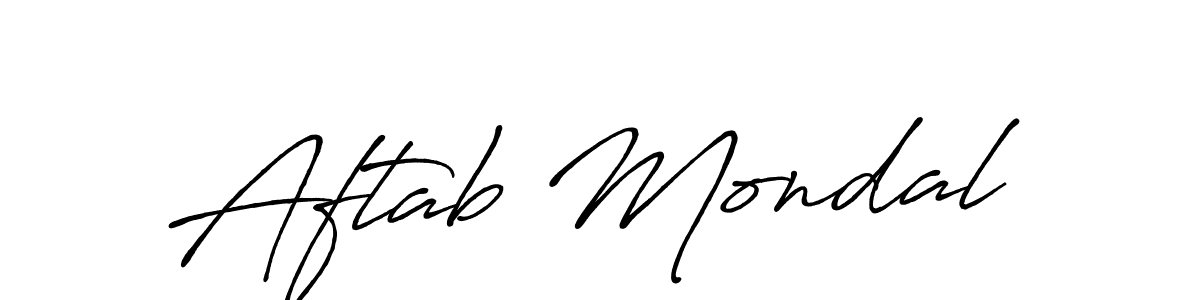 Use a signature maker to create a handwritten signature online. With this signature software, you can design (Antro_Vectra_Bolder) your own signature for name Aftab Mondal. Aftab Mondal signature style 7 images and pictures png