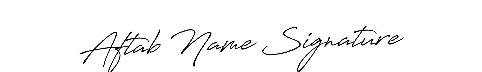 Design your own signature with our free online signature maker. With this signature software, you can create a handwritten (Antro_Vectra_Bolder) signature for name Aftab Name Signature. Aftab Name Signature signature style 7 images and pictures png