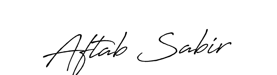 Aftab Sabir stylish signature style. Best Handwritten Sign (Antro_Vectra_Bolder) for my name. Handwritten Signature Collection Ideas for my name Aftab Sabir. Aftab Sabir signature style 7 images and pictures png