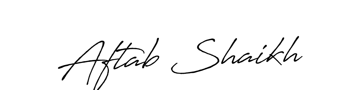 How to make Aftab Shaikh signature? Antro_Vectra_Bolder is a professional autograph style. Create handwritten signature for Aftab Shaikh name. Aftab Shaikh signature style 7 images and pictures png