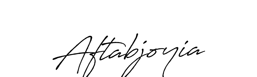 Design your own signature with our free online signature maker. With this signature software, you can create a handwritten (Antro_Vectra_Bolder) signature for name Aftabjoyia. Aftabjoyia signature style 7 images and pictures png