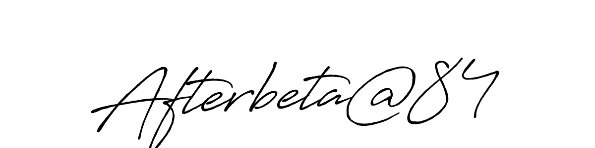 Create a beautiful signature design for name Afterbeta@84. With this signature (Antro_Vectra_Bolder) fonts, you can make a handwritten signature for free. Afterbeta@84 signature style 7 images and pictures png