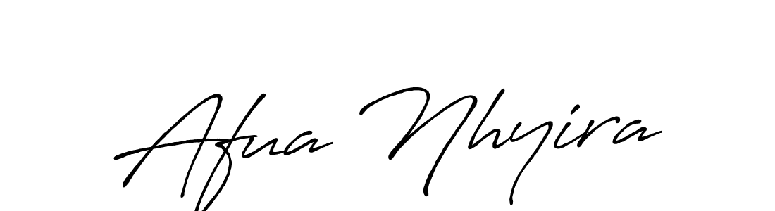 How to make Afua Nhyira name signature. Use Antro_Vectra_Bolder style for creating short signs online. This is the latest handwritten sign. Afua Nhyira signature style 7 images and pictures png