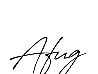 Afug stylish signature style. Best Handwritten Sign (Antro_Vectra_Bolder) for my name. Handwritten Signature Collection Ideas for my name Afug. Afug signature style 7 images and pictures png