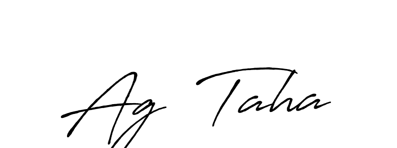 Make a beautiful signature design for name Ag  Taha. Use this online signature maker to create a handwritten signature for free. Ag  Taha signature style 7 images and pictures png