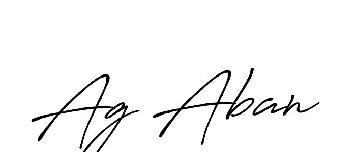 Create a beautiful signature design for name Ag Aban. With this signature (Antro_Vectra_Bolder) fonts, you can make a handwritten signature for free. Ag Aban signature style 7 images and pictures png