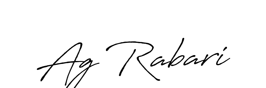 The best way (Antro_Vectra_Bolder) to make a short signature is to pick only two or three words in your name. The name Ag Rabari include a total of six letters. For converting this name. Ag Rabari signature style 7 images and pictures png