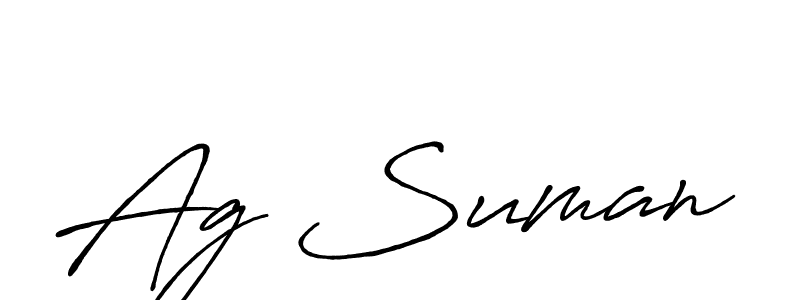 Once you've used our free online signature maker to create your best signature Antro_Vectra_Bolder style, it's time to enjoy all of the benefits that Ag Suman name signing documents. Ag Suman signature style 7 images and pictures png