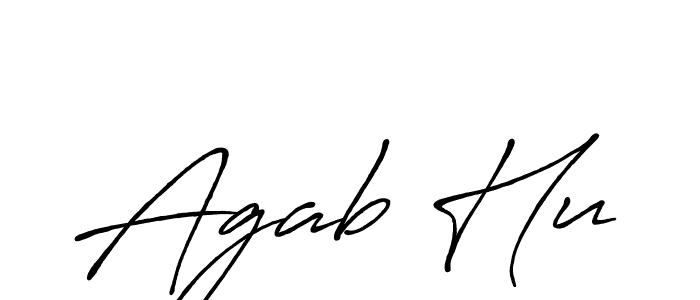 Create a beautiful signature design for name Agab Hu. With this signature (Antro_Vectra_Bolder) fonts, you can make a handwritten signature for free. Agab Hu signature style 7 images and pictures png