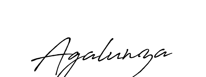 Create a beautiful signature design for name Agalunza. With this signature (Antro_Vectra_Bolder) fonts, you can make a handwritten signature for free. Agalunza signature style 7 images and pictures png