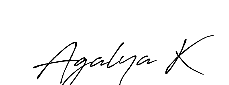 You can use this online signature creator to create a handwritten signature for the name Agalya K. This is the best online autograph maker. Agalya K signature style 7 images and pictures png