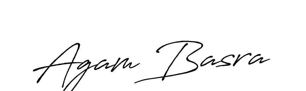 Also we have Agam Basra name is the best signature style. Create professional handwritten signature collection using Antro_Vectra_Bolder autograph style. Agam Basra signature style 7 images and pictures png