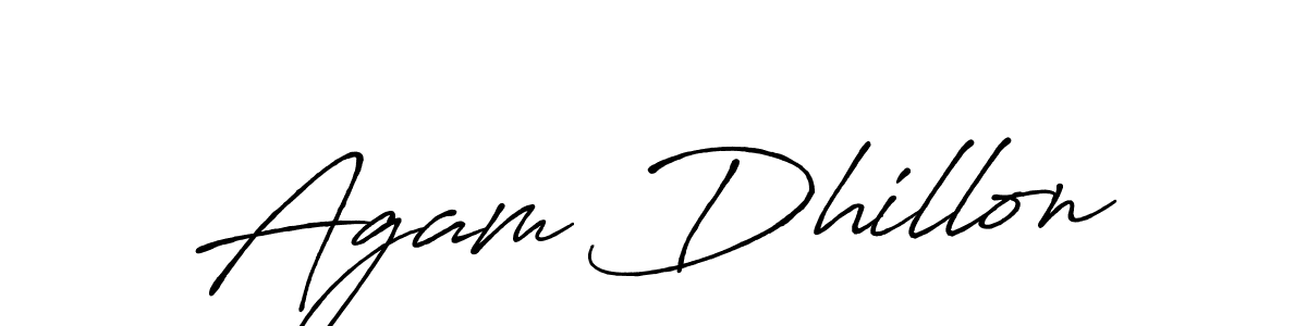 Also we have Agam Dhillon name is the best signature style. Create professional handwritten signature collection using Antro_Vectra_Bolder autograph style. Agam Dhillon signature style 7 images and pictures png