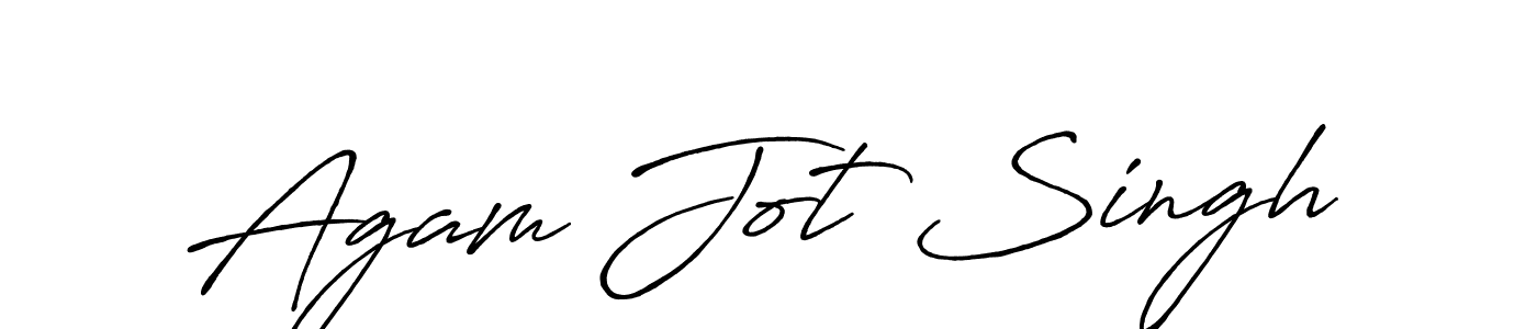 Make a beautiful signature design for name Agam Jot Singh. With this signature (Antro_Vectra_Bolder) style, you can create a handwritten signature for free. Agam Jot Singh signature style 7 images and pictures png