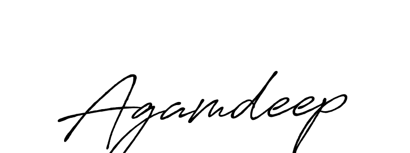 Also we have Agamdeep name is the best signature style. Create professional handwritten signature collection using Antro_Vectra_Bolder autograph style. Agamdeep signature style 7 images and pictures png