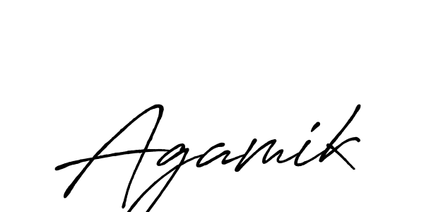 Agamik stylish signature style. Best Handwritten Sign (Antro_Vectra_Bolder) for my name. Handwritten Signature Collection Ideas for my name Agamik. Agamik signature style 7 images and pictures png