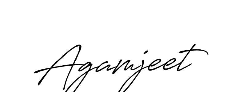 Make a beautiful signature design for name Agamjeet. With this signature (Antro_Vectra_Bolder) style, you can create a handwritten signature for free. Agamjeet signature style 7 images and pictures png