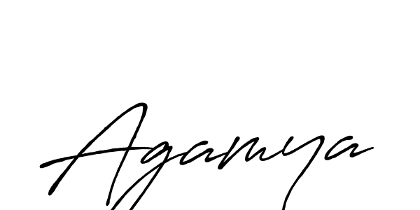 Create a beautiful signature design for name Agamya. With this signature (Antro_Vectra_Bolder) fonts, you can make a handwritten signature for free. Agamya signature style 7 images and pictures png