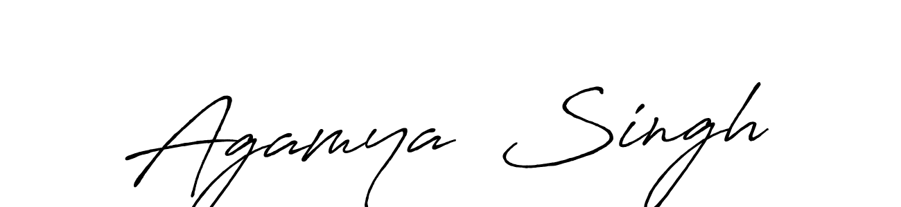 Also You can easily find your signature by using the search form. We will create Agamya  Singh name handwritten signature images for you free of cost using Antro_Vectra_Bolder sign style. Agamya  Singh signature style 7 images and pictures png