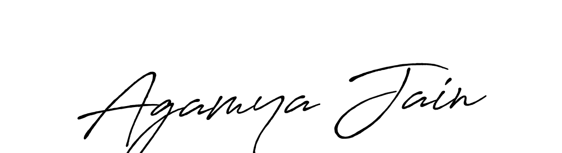 Design your own signature with our free online signature maker. With this signature software, you can create a handwritten (Antro_Vectra_Bolder) signature for name Agamya Jain. Agamya Jain signature style 7 images and pictures png