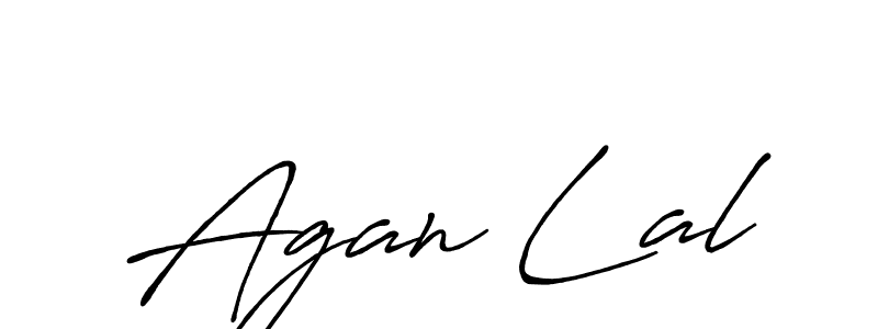 How to make Agan Lal name signature. Use Antro_Vectra_Bolder style for creating short signs online. This is the latest handwritten sign. Agan Lal signature style 7 images and pictures png