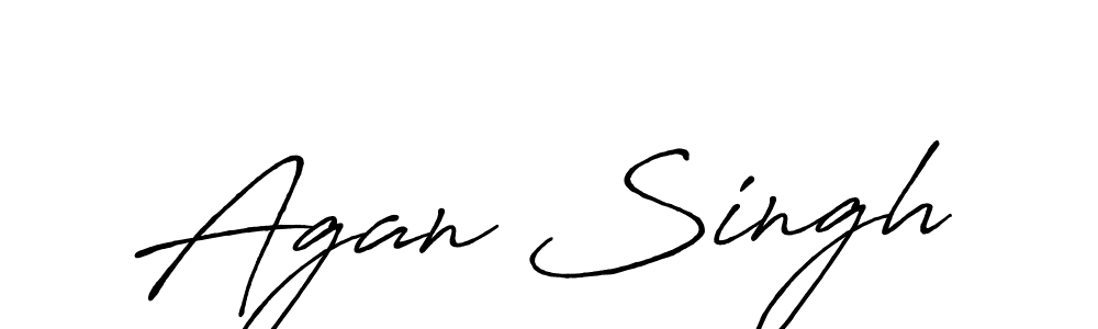 Create a beautiful signature design for name Agan Singh. With this signature (Antro_Vectra_Bolder) fonts, you can make a handwritten signature for free. Agan Singh signature style 7 images and pictures png