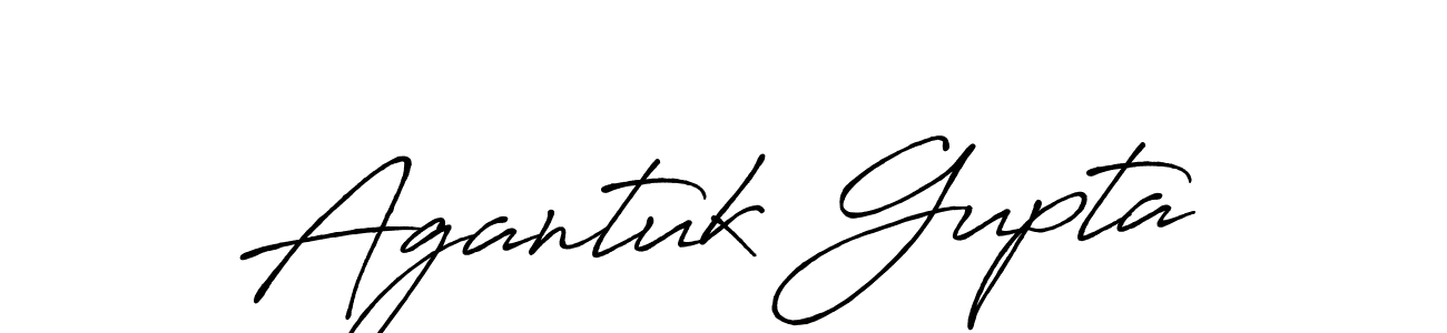 Design your own signature with our free online signature maker. With this signature software, you can create a handwritten (Antro_Vectra_Bolder) signature for name Agantuk Gupta. Agantuk Gupta signature style 7 images and pictures png