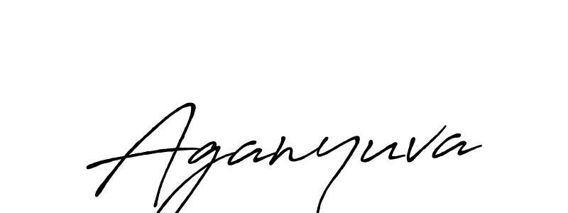 Create a beautiful signature design for name Aganyuva. With this signature (Antro_Vectra_Bolder) fonts, you can make a handwritten signature for free. Aganyuva signature style 7 images and pictures png