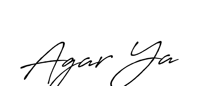 How to make Agar Ya name signature. Use Antro_Vectra_Bolder style for creating short signs online. This is the latest handwritten sign. Agar Ya signature style 7 images and pictures png