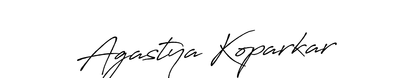 Also we have Agastya Koparkar name is the best signature style. Create professional handwritten signature collection using Antro_Vectra_Bolder autograph style. Agastya Koparkar signature style 7 images and pictures png