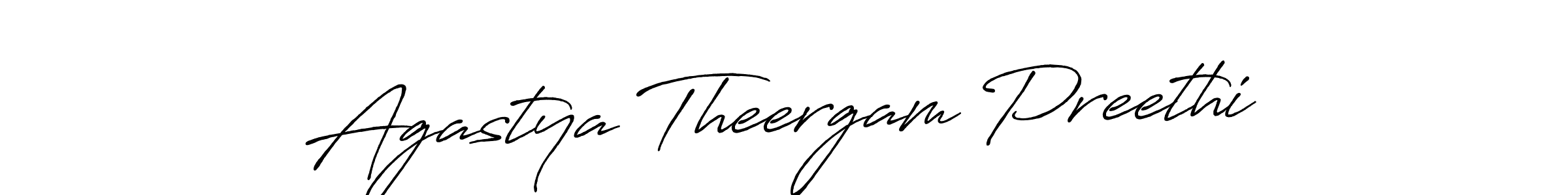 Antro_Vectra_Bolder is a professional signature style that is perfect for those who want to add a touch of class to their signature. It is also a great choice for those who want to make their signature more unique. Get Agastya Theergam Preethi name to fancy signature for free. Agastya Theergam Preethi signature style 7 images and pictures png