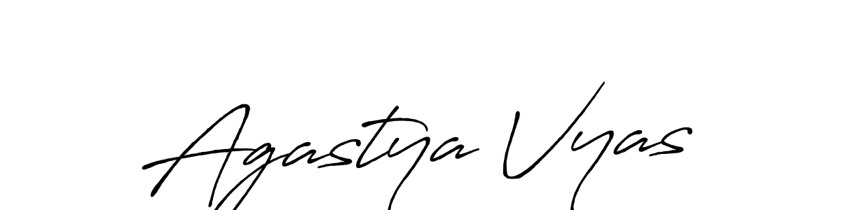 Agastya Vyas stylish signature style. Best Handwritten Sign (Antro_Vectra_Bolder) for my name. Handwritten Signature Collection Ideas for my name Agastya Vyas. Agastya Vyas signature style 7 images and pictures png