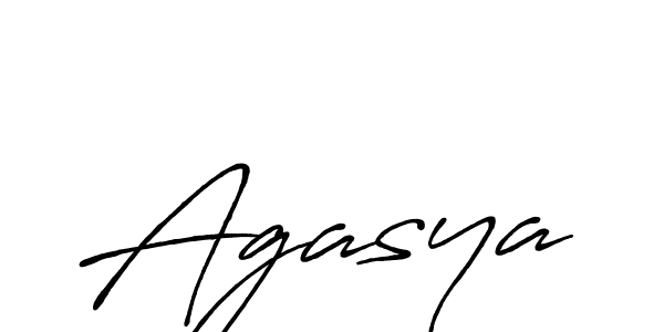 Agasya stylish signature style. Best Handwritten Sign (Antro_Vectra_Bolder) for my name. Handwritten Signature Collection Ideas for my name Agasya. Agasya signature style 7 images and pictures png