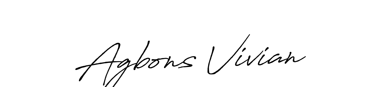 Create a beautiful signature design for name Agbons Vivian. With this signature (Antro_Vectra_Bolder) fonts, you can make a handwritten signature for free. Agbons Vivian signature style 7 images and pictures png